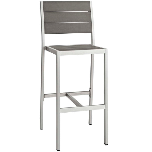 Modway - Shore Armless Bar Stool Outdoor Patio Aluminum Set of 2 - EEI-3156