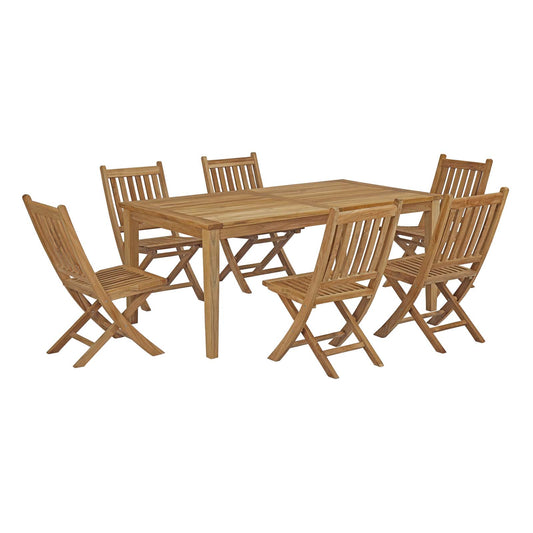 Modway - Marina 7 Piece Outdoor Patio Teak Dining Set - EEI-3205