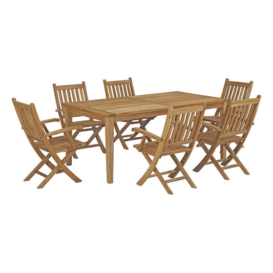 Modway - Marina 7 Piece Outdoor Patio Teak Dining Set - EEI-3206