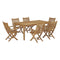 Modway - Marina 7 Piece Outdoor Patio Teak Dining Set - EEI-3206