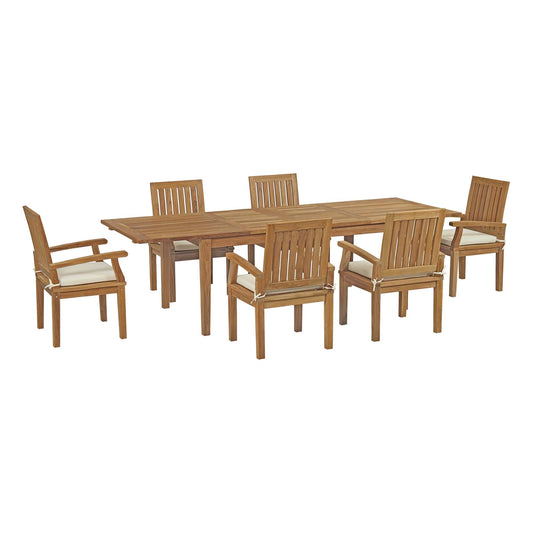 Modway - Marina 7 Piece Outdoor Patio Teak Dining Set - EEI-3279
