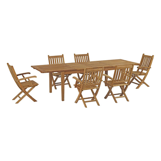 Modway - Marina 7 Piece Outdoor Patio Teak Dining Set - EEI-3280