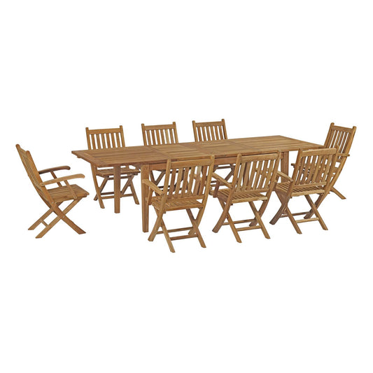Modway - Marina 9 Piece Outdoor Patio Teak Dining Set - EEI-3281