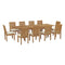 Modway - Marina 11 Piece Outdoor Patio Teak Dining Set - EEI-3282