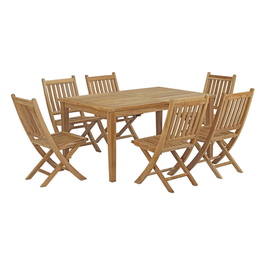 Modway - Marina 7 Piece Outdoor Patio Teak Dining Set - EEI-3290