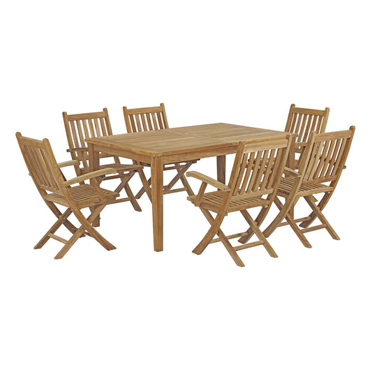 Modway - Marina 7 Piece Outdoor Patio Teak Dining Set - EEI-3291