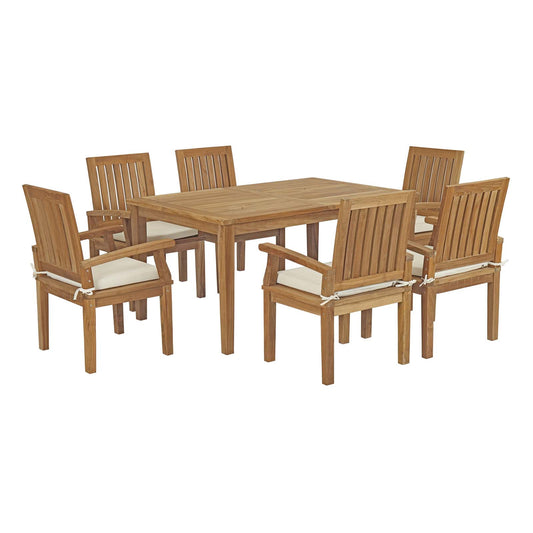 Modway - Marina 7 Piece Outdoor Patio Teak Dining Set - EEI-3292
