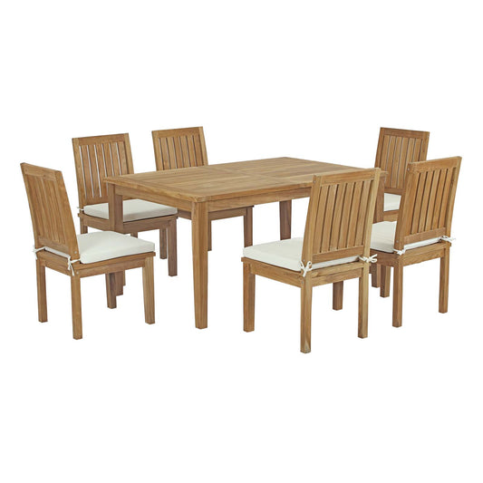 Modway - Marina 7 Piece Outdoor Patio Teak Dining Set - EEI-3293