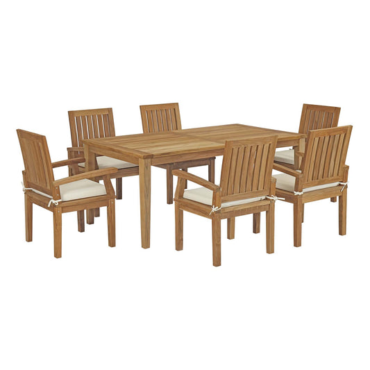 Modway - Marina 7 Piece Outdoor Patio Teak Dining Set - EEI-3295