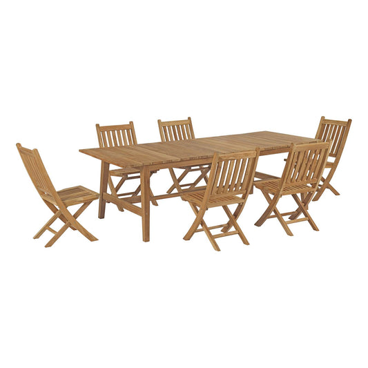 Modway - Marina 7 Piece Outdoor Patio Teak Dining Set - EEI-3309