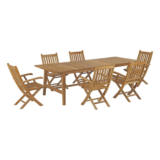 Modway - Marina 7 Piece Outdoor Patio Teak Dining Set - EEI-3310
