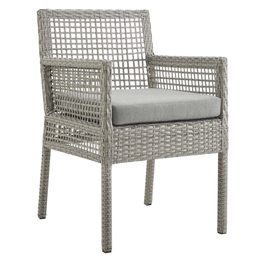 Modway - Aura Dining Armchair Outdoor Patio Wicker Rattan Set of 4 - EEI-3594