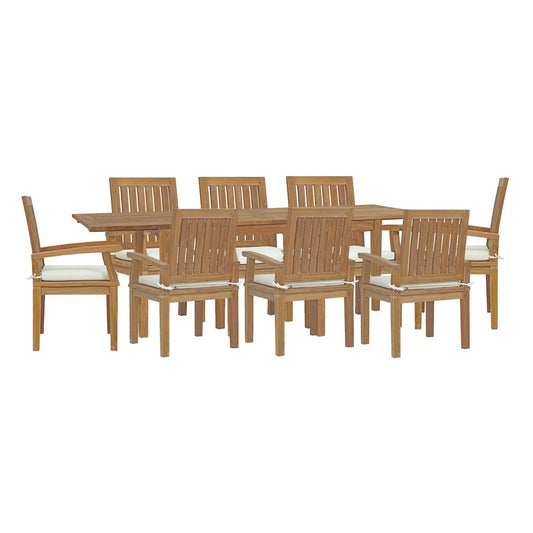 Modway - Marina 9 Piece Outdoor Patio Teak Dining Set - EEI-4034