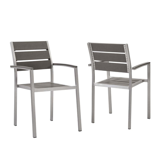 Modway - Shore Outdoor Patio Aluminum Dining Armchair Set of 2 - EEI-4042