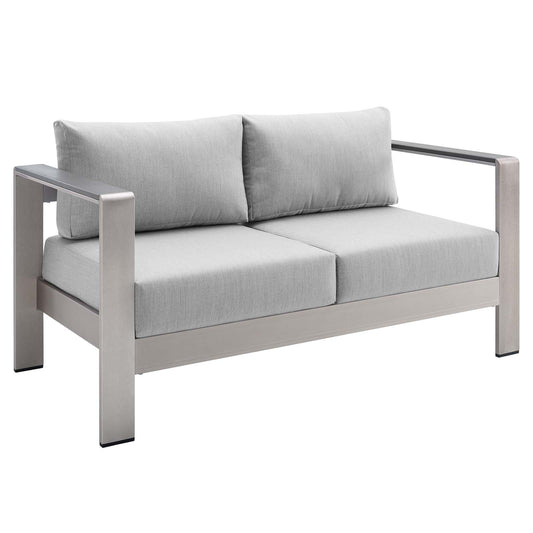 Modway - Shore Sunbrella® Fabric Aluminum Outdoor Patio Loveseat - EEI-4226
