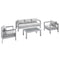 Modway - Shore Sunbrella® Fabric Outdoor Patio Aluminum 4 Piece Set - EEI-4316