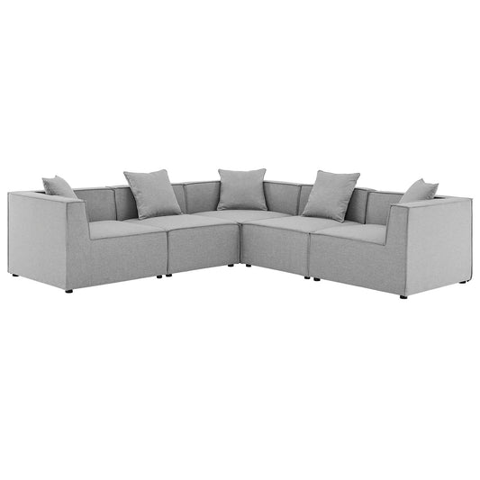 Modway - Saybrook Outdoor Patio Upholstered 5-Piece Sectional Sofa - EEI-4384