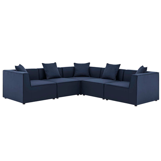 Modway - Saybrook Outdoor Patio Upholstered 5-Piece Sectional Sofa - EEI-4384