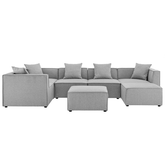 Modway - Saybrook Outdoor Patio Upholstered 7-Piece Sectional Sofa - EEI-4387