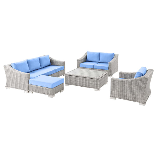 Modway - Conway 5-Piece Outdoor Patio Wicker Rattan Furniture Set - EEI-5092