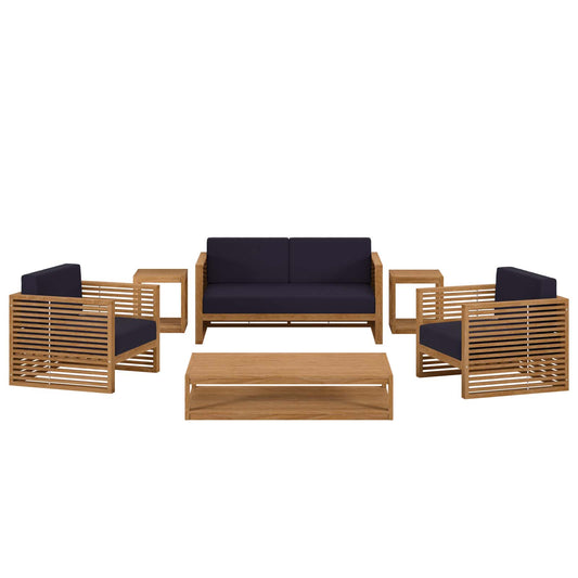 Modway - Carlsbad 6-Piece Teak Wood Outdoor Patio Outdoor Patio Set - EEI-5836