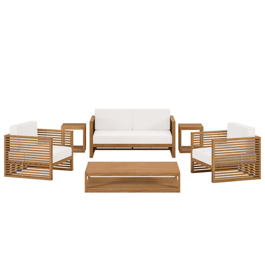Modway - Carlsbad 6-Piece Teak Wood Outdoor Patio Outdoor Patio Set - EEI-5836