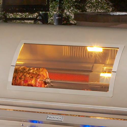 Fire Magic - 30-Inch Built-In Grill W/ One Infrared Burner, Rotisserie, Natural Gas, Propane | E660I-8L1X-W