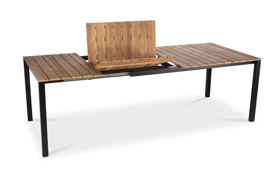 CO9 Design - Greenport Teak Extension Table with Stainless Steel Base | [GP94]
