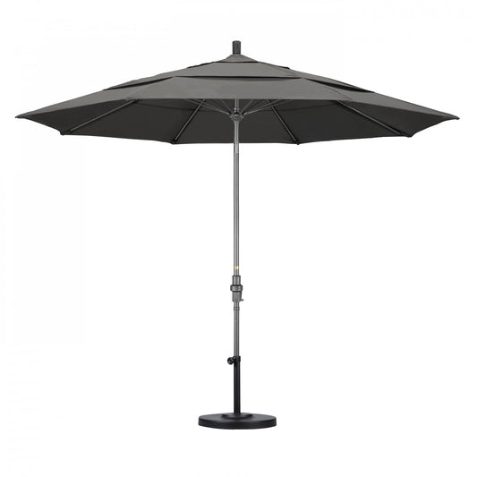 California Umbrella - 11' - Patio Umbrella Umbrella - Aluminum Pole - Charcoal - Sunbrella - GSCUF118010-54048-DWV
