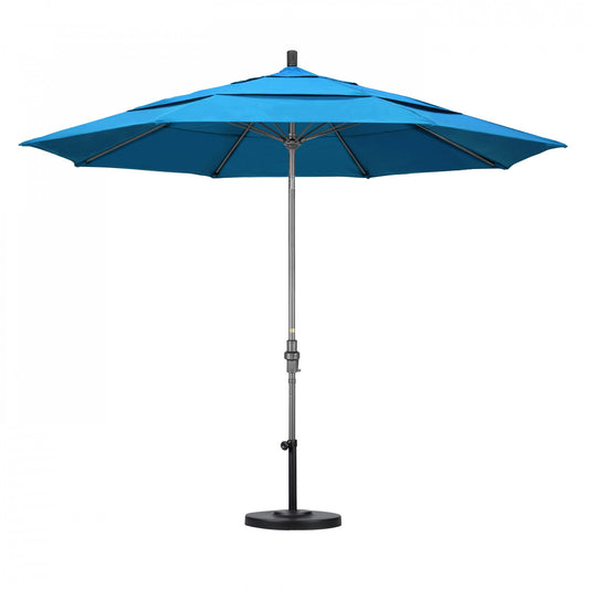 California Umbrella - 11' - Patio Umbrella Umbrella - Aluminum Pole - Canvas Cyan - Sunbrella - GSCUF118010-56105-DWV