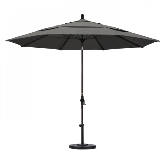 California Umbrella - 11' - Patio Umbrella Umbrella - Aluminum Pole - Charcoal - Sunbrella - GSCUF118117-54048-DWV