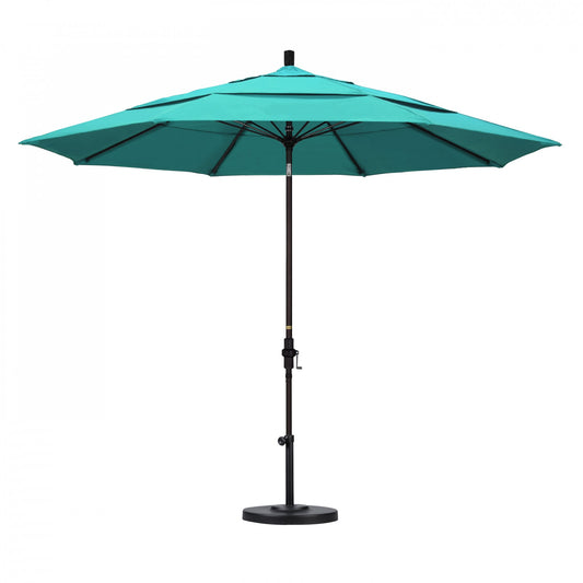 California Umbrella - 11' - Patio Umbrella Umbrella - Aluminum Pole - Aruba - Sunbrella - GSCUF118117-5416-DWV