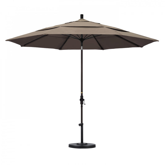 California Umbrella - 11' - Patio Umbrella Umbrella - Aluminum Pole - Taupe - Sunbrella - GSCUF118117-5461-DWV
