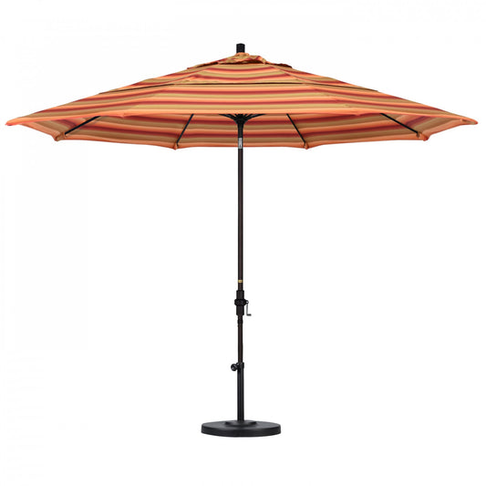 California Umbrella - 11' - Patio Umbrella Umbrella - Aluminum Pole - Astoria Sunset - Sunbrella - GSCUF118117-56095-DWV