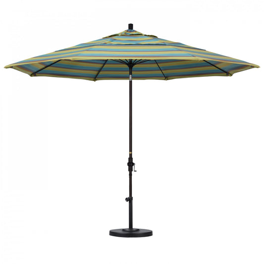 California Umbrella - 11' - Patio Umbrella Umbrella - Aluminum Pole - Astoria Lagoon - Sunbrella - GSCUF118117-56096-DWV