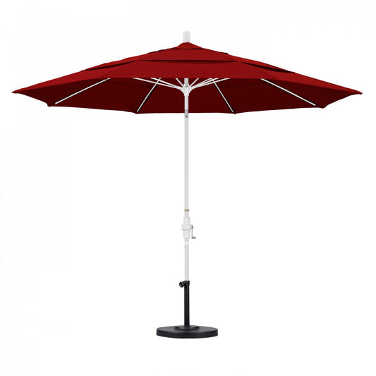 California Umbrella - 11' - Patio Umbrella Umbrella - Aluminum Pole - Jockey Red - Sunbrella - GSCUF118170-5403-DWV