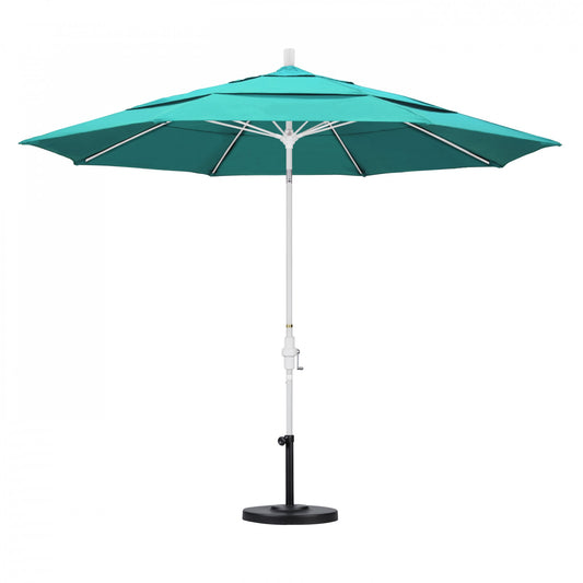 California Umbrella - 11' - Patio Umbrella Umbrella - Aluminum Pole - Aruba - Sunbrella - GSCUF118170-5416-DWV