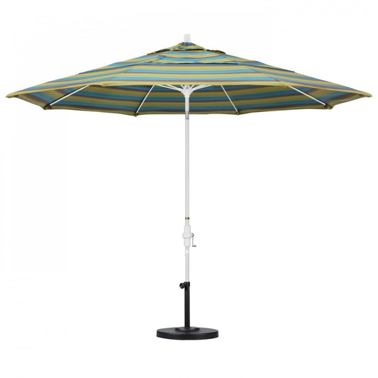 California Umbrella - 11' - Patio Umbrella Umbrella - Aluminum Pole - Astoria Lagoon - Sunbrella - GSCUF118170-56096-DWV
