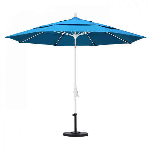 California Umbrella - 11' - Patio Umbrella Umbrella - Aluminum Pole - Canvas Cyan - Sunbrella - GSCUF118170-56105-DWV