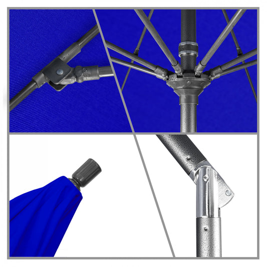 California Umbrella - 7.5' - Patio Umbrella Umbrella - Aluminum Pole - Pacific Blue - Sunbrella - GSCUF758010-5401