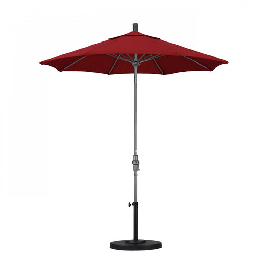 California Umbrella - 7.5' - Patio Umbrella Umbrella - Aluminum Pole - Jockey Red - Sunbrella - GSCUF758010-5403