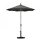 California Umbrella - 7.5' - Patio Umbrella Umbrella - Aluminum Pole - Charcoal - Sunbrella - GSCUF758010-54048