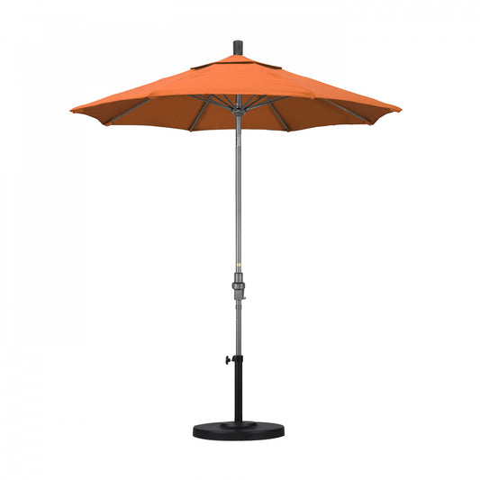 California Umbrella - 7.5' - Patio Umbrella Umbrella - Aluminum Pole - Tangerine - Sunbrella - GSCUF758010-5406