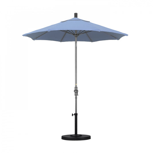 California Umbrella - 7.5' - Patio Umbrella Umbrella - Aluminum Pole - Air Blue - Sunbrella - GSCUF758010-5410