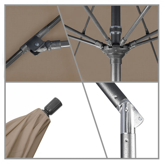 California Umbrella - 7.5' - Patio Umbrella Umbrella - Aluminum Pole - Cocoa - Sunbrella - GSCUF758010-5425