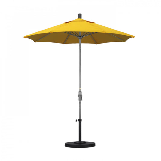 California Umbrella - 7.5' - Patio Umbrella Umbrella - Aluminum Pole - Sunflower Yellow - Sunbrella - GSCUF758010-5457
