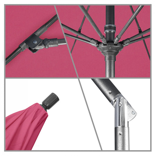 California Umbrella - 7.5' - Patio Umbrella Umbrella - Aluminum Pole - Hot Pink - Sunbrella - GSCUF758010-5462