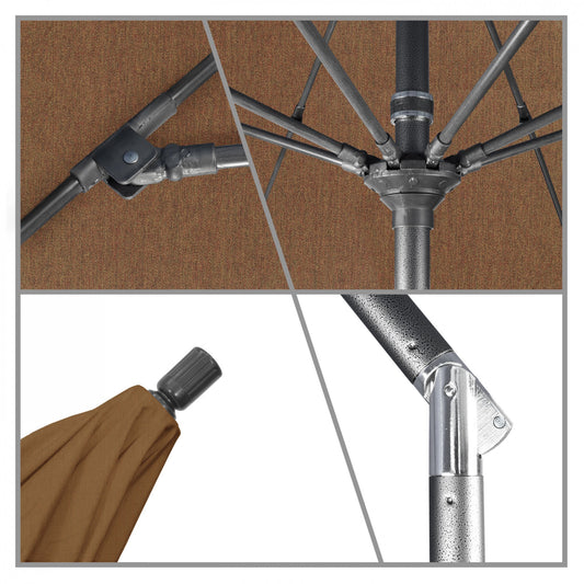 California Umbrella - 7.5' - Patio Umbrella Umbrella - Aluminum Pole - Teak - Sunbrella - GSCUF758010-5488