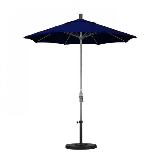California Umbrella - 7.5' - Patio Umbrella Umbrella - Aluminum Pole - True Blue - Sunbrella - GSCUF758010-5499
