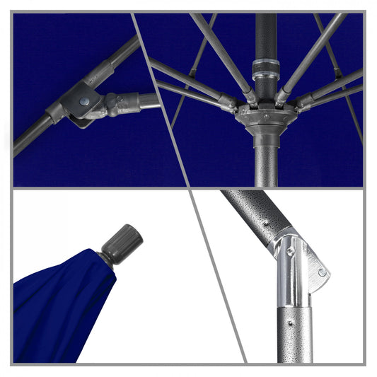 California Umbrella - 7.5' - Patio Umbrella Umbrella - Aluminum Pole - True Blue - Sunbrella - GSCUF758010-5499